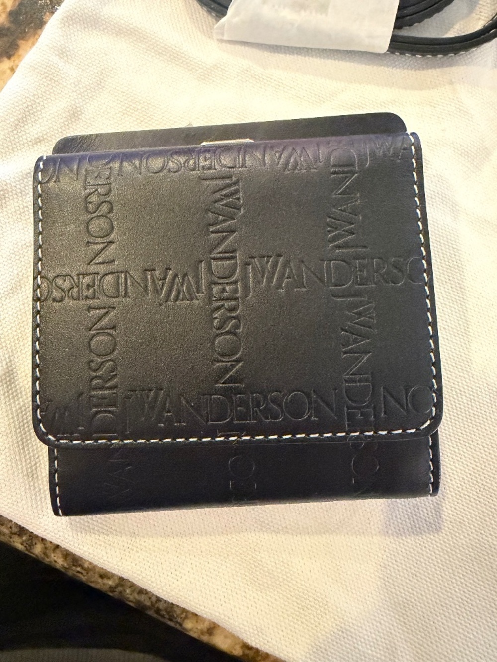 JW Anderson  black leather wallet